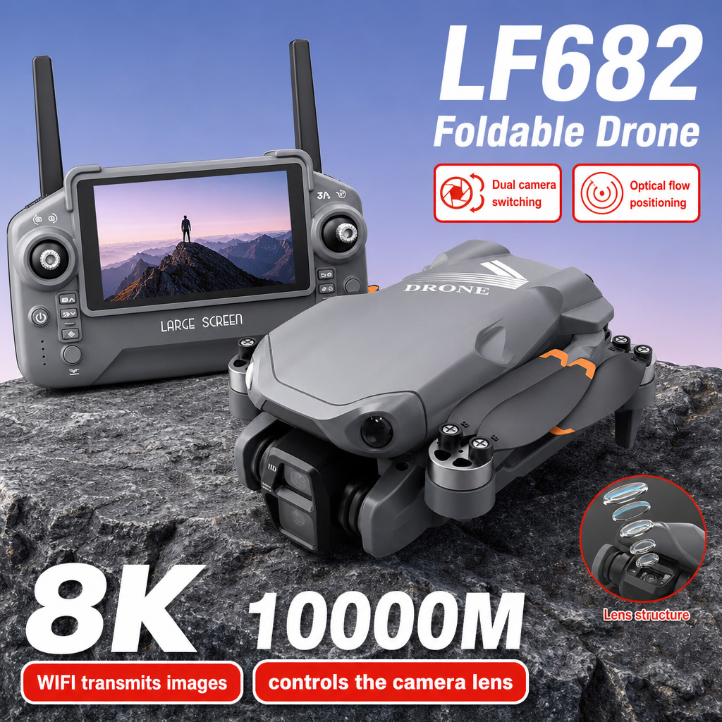 Drone Dji Rc Pro - Drone Aereo LF682 con Doppia Fotocamera